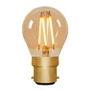 Golfball G45 Amber 4W 2000K B22 Light Bulb