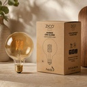 G95 Globe Amber Ultra Warm Decorative LED Filament Bulb 6W 2000K E27