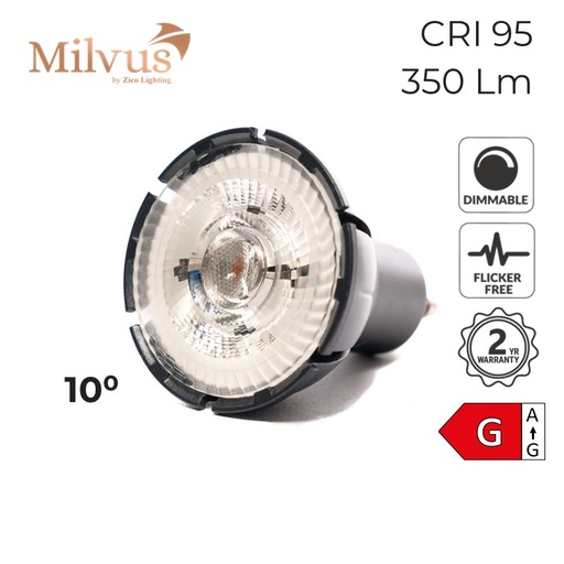 [ZFXGU10/7W2210B] GU10 Colour Balance Vintage Warm LED Spotlight Bulb 7W 2200K 10°