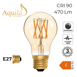 [ZL-A60/5W22E27A] GLS A60 Amber 5W 2200K E27 Light Bulb