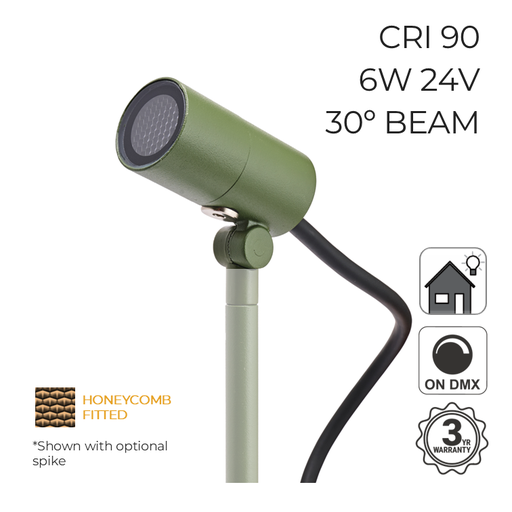 [ZL-SP/6W2724V30OH] Landscape Accent Spotlight 6W 24V IP66 30° with Honeycomb