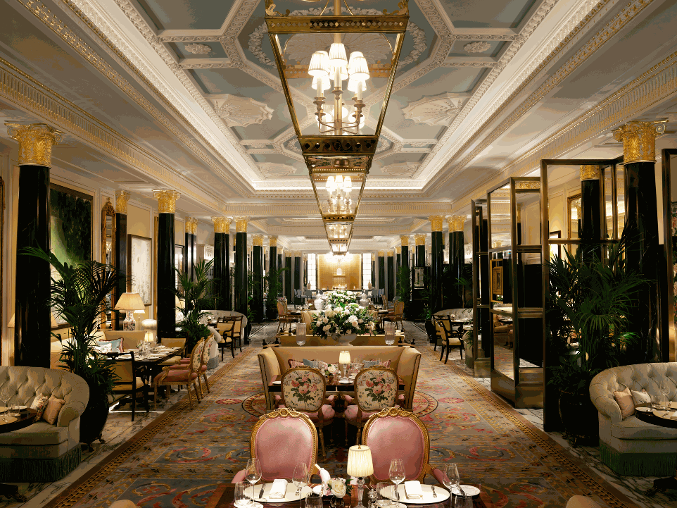Luxury dining area at The Dorchester