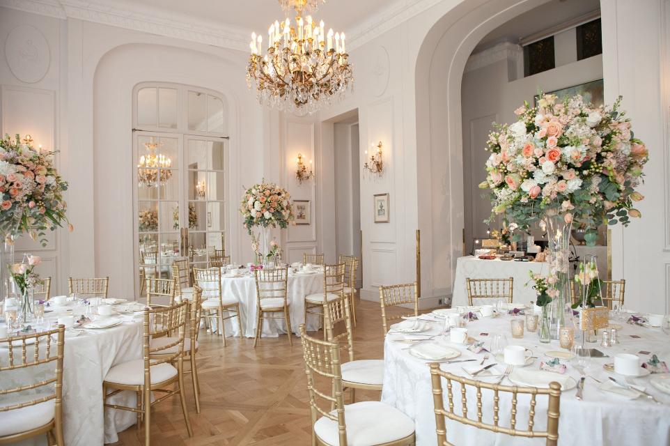 Grand ball room set up for a wedding