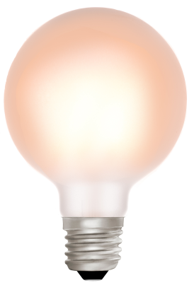 Globe G95 Dim-to-Warm Frosted 6W E27 Light Bulb
