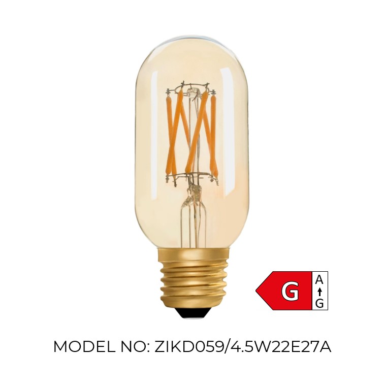 Radio T45 Amber 4.5W 2000K Light Bulb