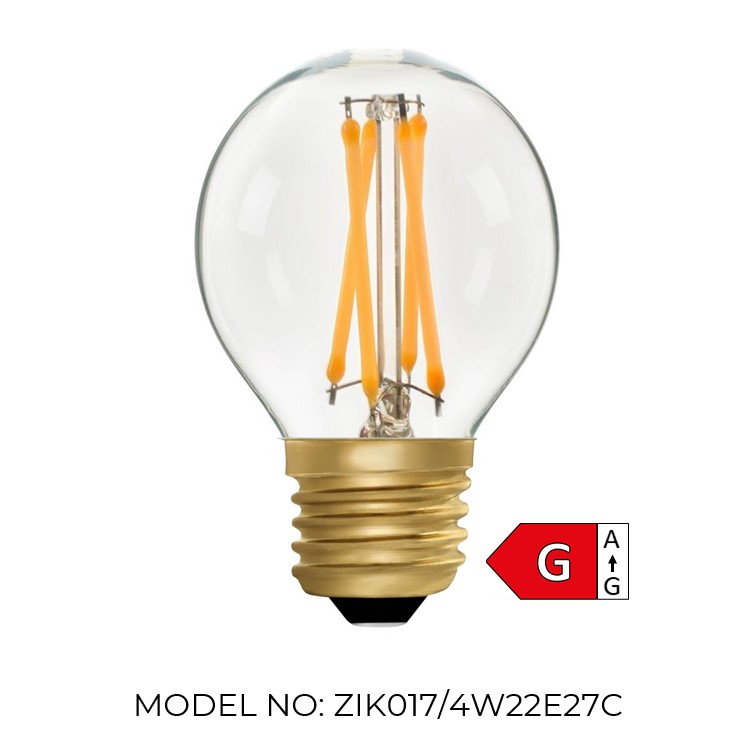 Golfball G45 Clear 4W 2200K Light Bulb