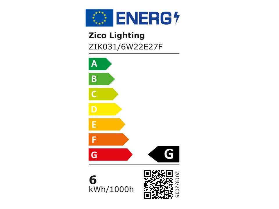 GLS A60 Frosted 6W 2200K Light Bulb