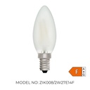 Candle C35 Frosted 2W 2700K E14 Light Bulb