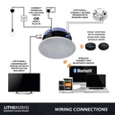 LitheAudio Bluetooth Wireless 6.5" Ceiling Speaker (SINGLE - Master)