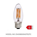 Candle C35 Clear 6W 2700K S Light Bulb