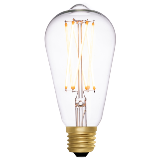 Squirrel Cage ST64 Clear 6W 2200K E27 Light Bulb