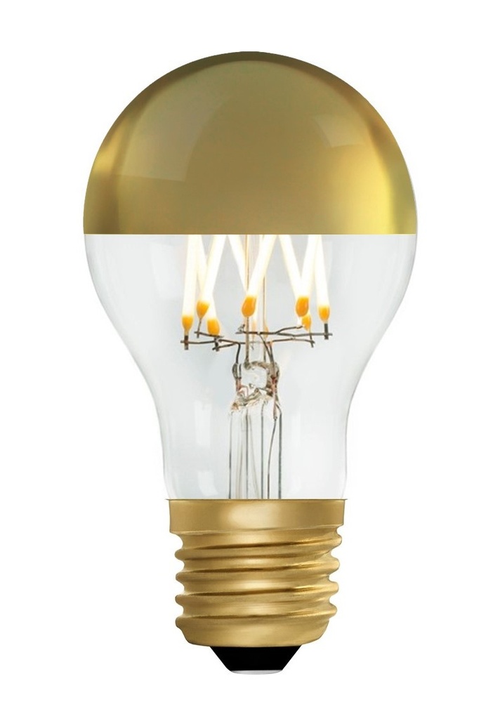 GLS A60 Gold Mirrored 6W 2200K E27 Light Bulb