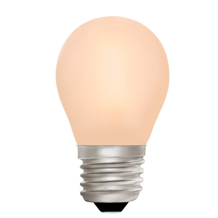 Golfball G45 Dim-to-Warm Porcelain 4W Light Bulb