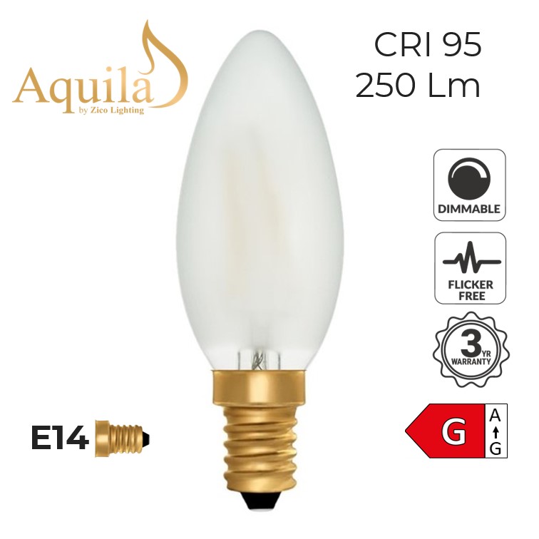 Candle C35 Frosted 4W 2200K E14 Light Bulb