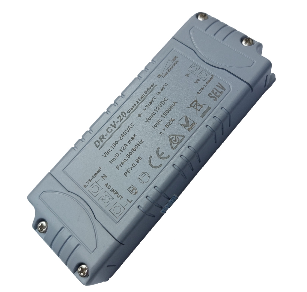 Triac Constant Voltage Dimmable Driver 20W 12V