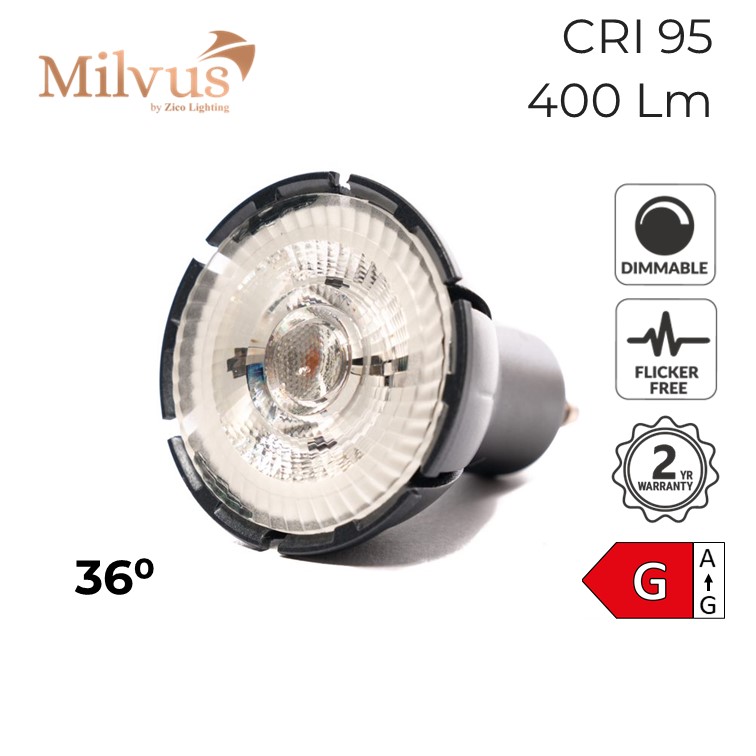 GU10 Colour Balance Vintage White LED Spotlight Bulb 7W 2200K 36°