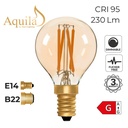 [ZIK017/4W22E27A] Golfball G45 Amber 4W 2000K Light Bulb (E27 / ES)