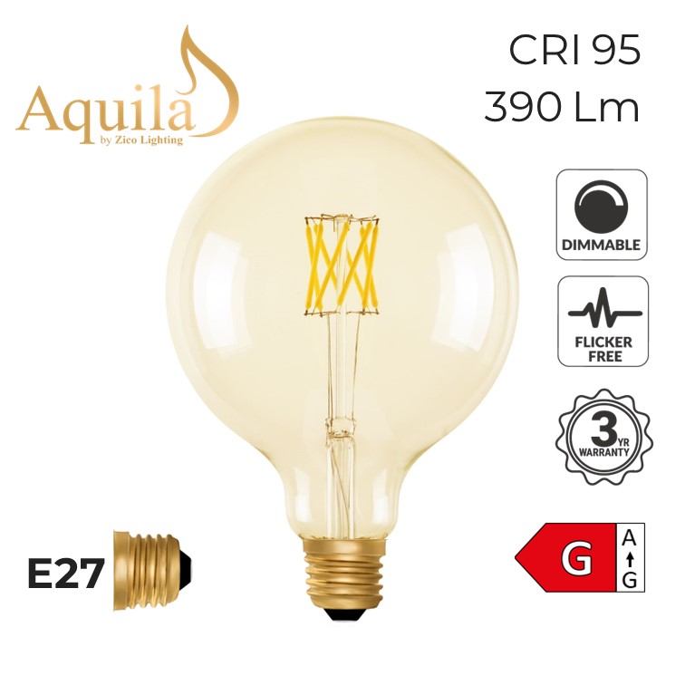 Globe G125 Amber 6W 2200K E27 Light Bulb