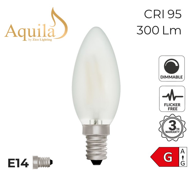 Candle C35 Dim-to-Warm Frosted 4W E14