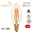 [ZL-C35/4W22E14A] Candle C35 Amber 4W 2200K E14 Light Bulb