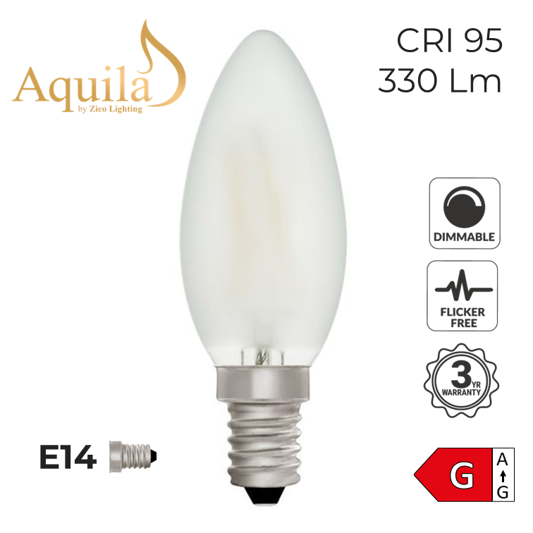 Candle C35 Frosted 4W 2700K Light Bulb