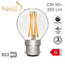 G45 Golfball Clear Warm White Decorative LED Filament Bulb 4W 2700K B22