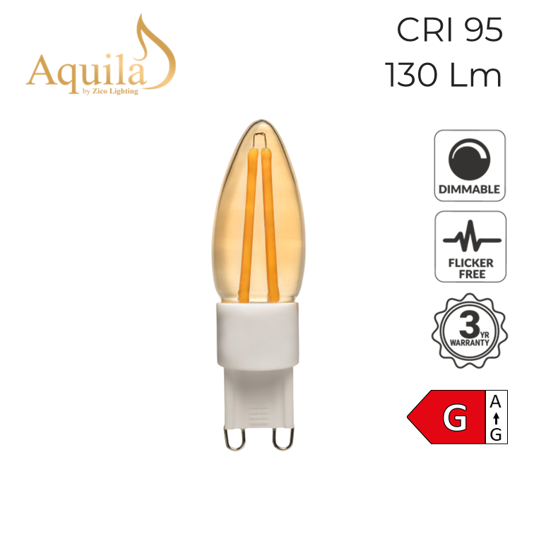 G9 Amber 3W 2000K Light Bulb