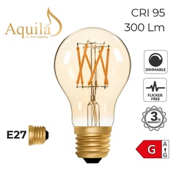 [ZIK031/4W22E27A] GLS A60 Amber 4W 2000K E27 Light Bulb