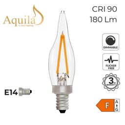 French Candle C22 Clear 2W 2700K