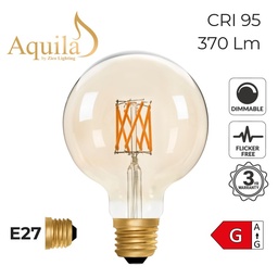 [ZIKD048/6W22E27A] Globe G95 Amber 6W 2000K E27 Light Bulb