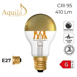 [ZIK031/6W22E27G] GLS A60 Gold Mirrored 6W 2200K E27 Light Bulb