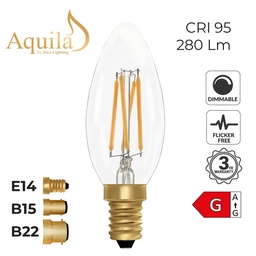 Candle C35 Clear 4W 2200K Light Bulb