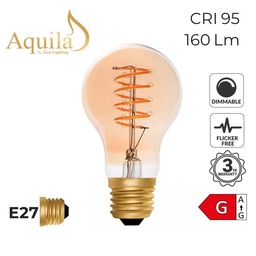 [ZIK031H/4W22E27A] ​GLS A60 Helix Amber 4W 2000K E27 Light Bulb