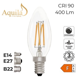 Candle C35 Clear 4W 2700K Light Bulb