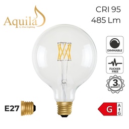 [ZIKG125/6W22E27C] Globe G125 Clear 6W 2200K E27 Light Bulb