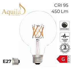 [ZIKD048T/6WDWE27C] Globe G95 Dim-to-Warm Clear 6W E27
