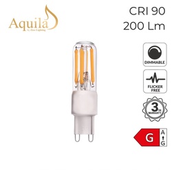 [ZL-G9/3W22C] G9 Clear 3W 2200K Light Bulb