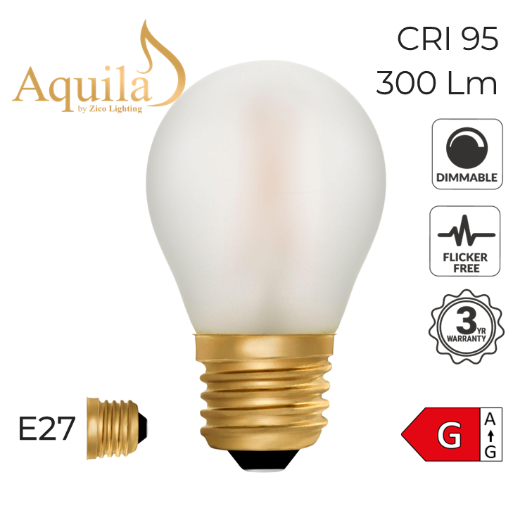 Frosted G45 Golfball LED Bulb, CRI95 Premium Light | Zico Lighting