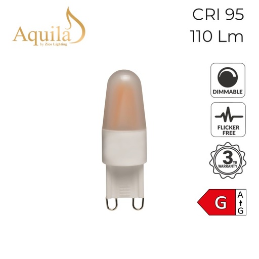 [ZL-G9M/2W22F] G9 Mini Frosted Ultra Warm Decorative Filament Bulb 2W 2200K